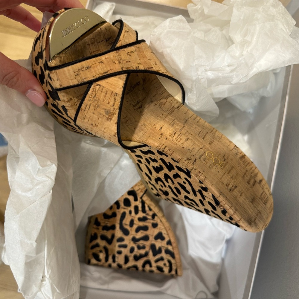 Jimmy choo cheetah wedges